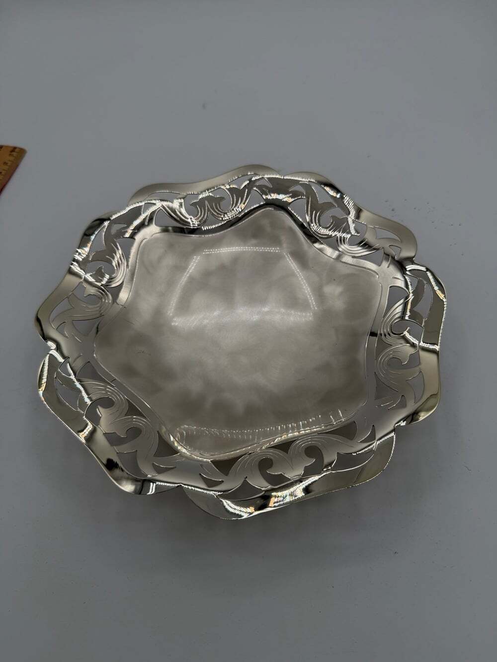 Vintage WMF Ikora Germany Footed Tray Silverplated 7.5”